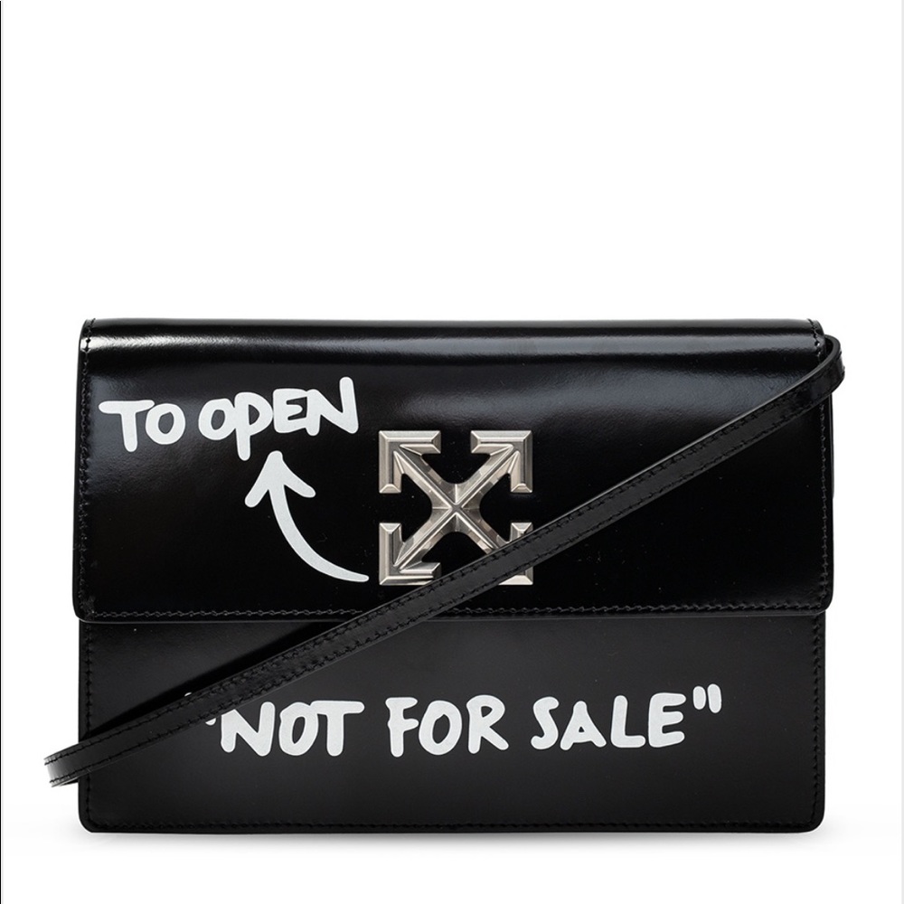 OFF-WHITE Jitney 1.0 Leather Shoulder Bag